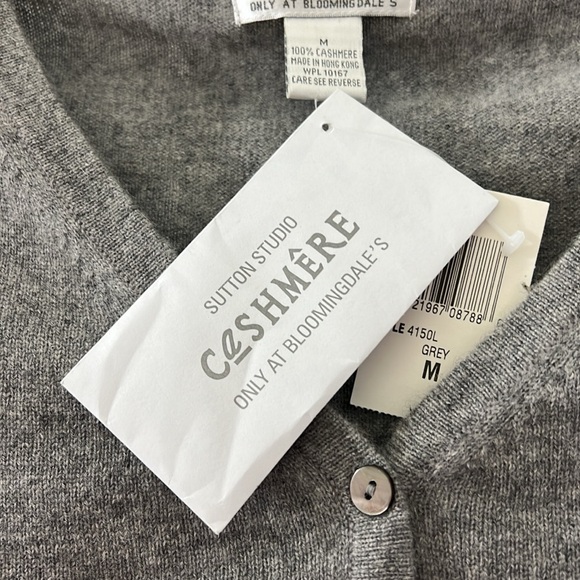 Medium Gray Sutton Studio by Bloomingdale’s cashmere sweater - Picture 7 of 7
